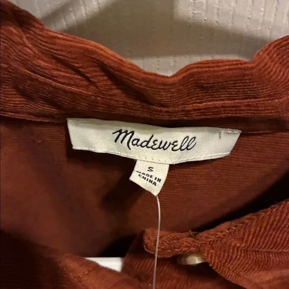 NWT: madewell boxy corduroy button up - Picture 3 of 11